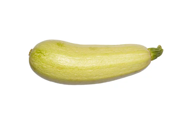 Zucchini Jonge Rijpe Een Witte Achtergrond Foto Van Hele Courgette — Stockfoto