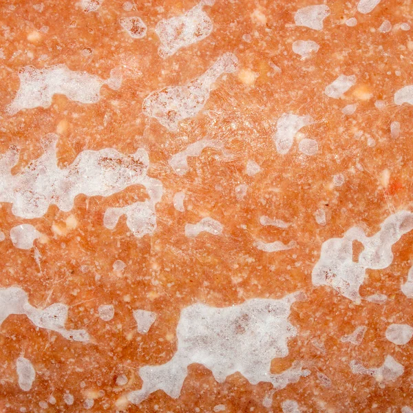 Vista Superior Congelada Picada Textura Carne Picada Congelada Con Cubitos — Foto de Stock