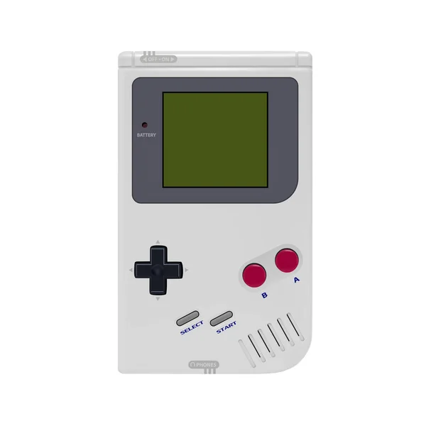 Draagbare Game Console Vector Een Witte Achtergrond Zak Video Game — Stockvector