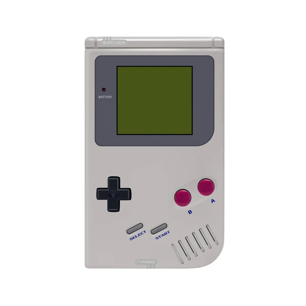 Draagbare Game Console Vector Een Witte Achtergrond Zak Video Game — Stockvector