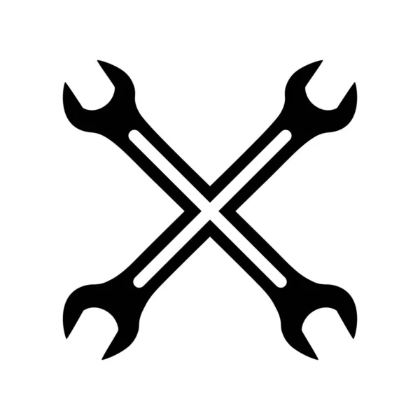 Logo Kluczy Jest Krzyż Krzyżu Wektorze Panery Kolorze Czarnym Wektor — Wektor stockowy