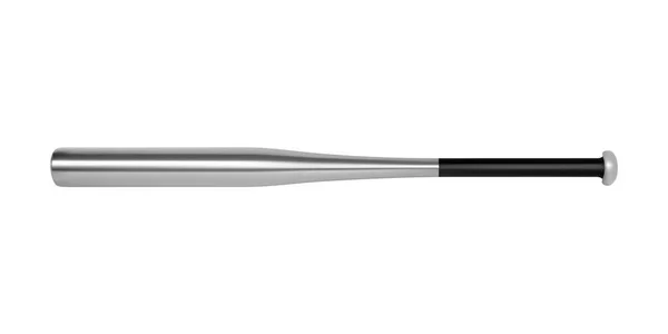 Bate Béisbol Aluminio Vista Lateral Del Vector Bate Béisbol Para — Vector de stock