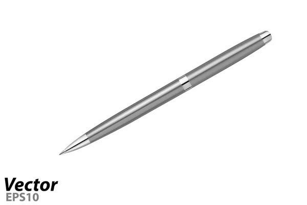 Bolígrafo Automático Vector Bolígrafo Vector Sobre Fondo Blanco — Vector de stock
