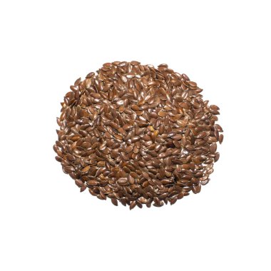 Beyaz arkaplandaki keten tohumları. Flax grains background.