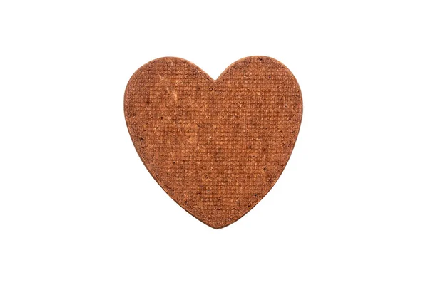 Biscuits Chocolat Forme Cœur Sur Fond Blanc Biscuits Forme Coeur — Photo