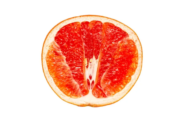 Спелый Сочный Красный Грейпфрут Фоне Cut Grapefruit — стоковое фото