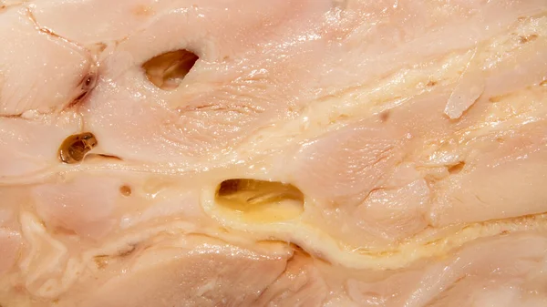 Varkensvlees Van Een Vogel Achtergrond Varkensvlees Van Kippenborst Kippengehaktbrood — Stockfoto
