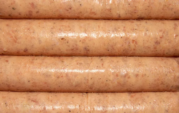 Les Saucisses Poulet Sont Des Demi Produits Viande Hachés — Photo