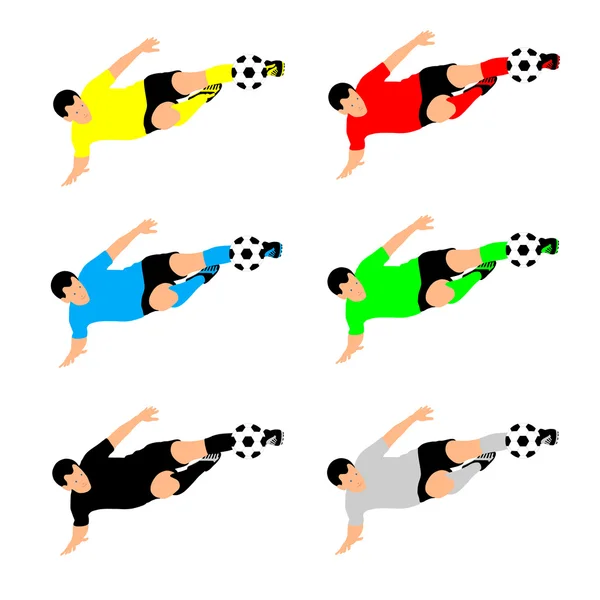 The player with the ball in color — ストックベクタ