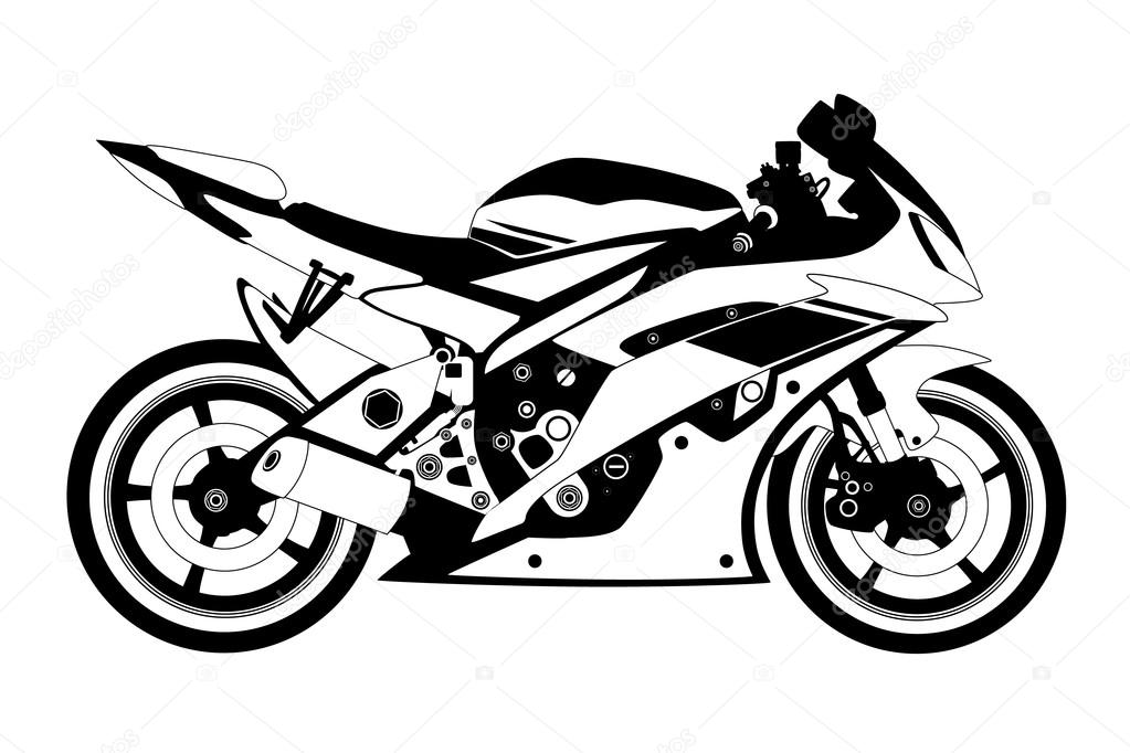 sport motorcycle vector