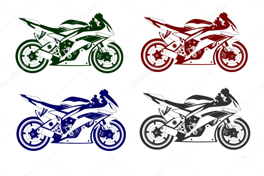 sport motorcycle vector