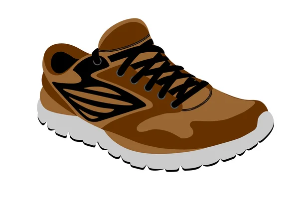 Kahverengi spor ayakkabı — Stok Vektör
