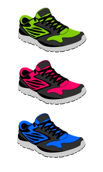 Bruin sportieve sneakers — Stockvector