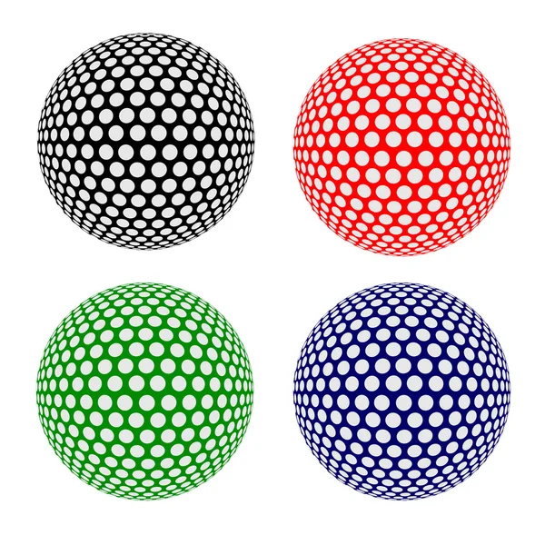 Esferas de color en el vector — Vector de stock