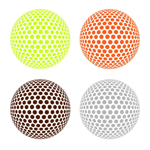 Colored spheres in vector — Stock Vector