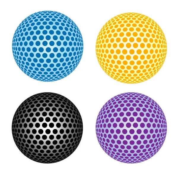 Esferas de color en el vector — Vector de stock