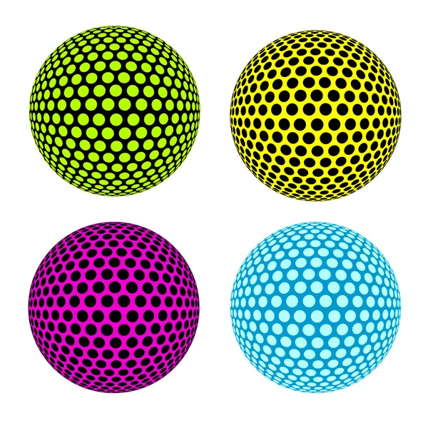 Colored spheres in vector — Stock Vector