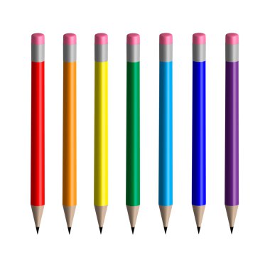 bir vektör renkli kalemler