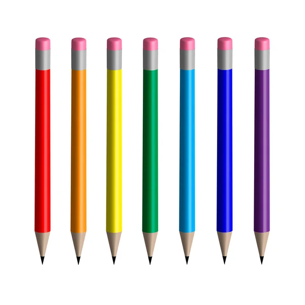 Lápis coloridos em um vetor —  Vetores de Stock