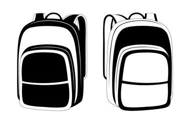 spor sırt çantası vektör