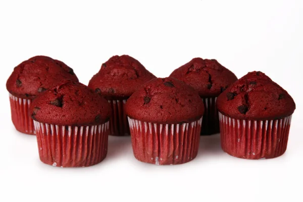 Muffins de terciopelo rojo —  Fotos de Stock