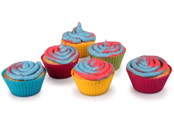 Cotton Candy Cupcakes — Stock Photo, Image