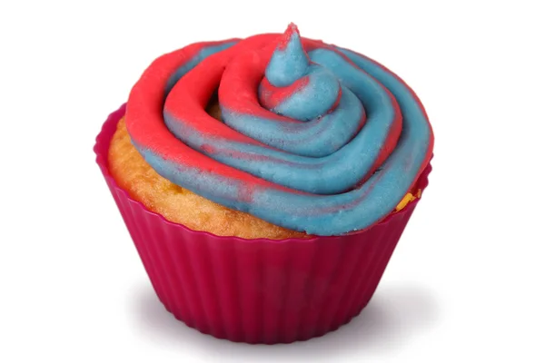 Cotton Candy Cupcake — Stock Photo, Image