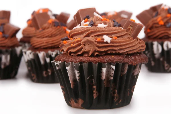 Holiday Chocolate Cupcakes — Stock Photo, Image