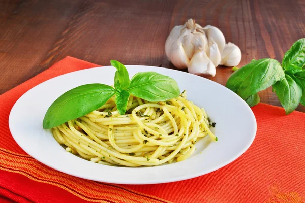 Spagetti al Pesto — Stockfoto