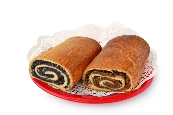 Bejgli, walnut and poppy seed rolls. — Stock Photo, Image