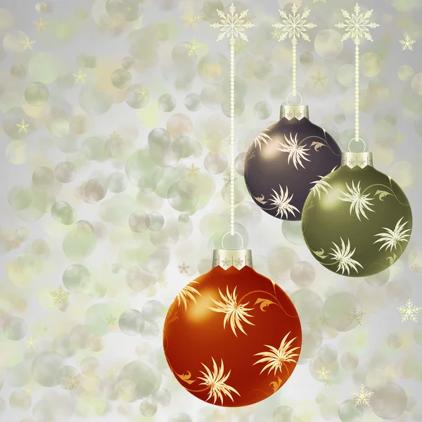 Colorful Christmas background with Christmas balls — Stock Photo, Image