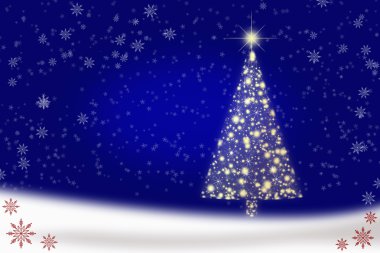 Noel ağacı Noel arka plan mavi