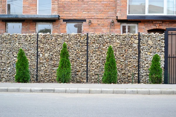 Esgrima de arame de malha Gabion — Fotografia de Stock