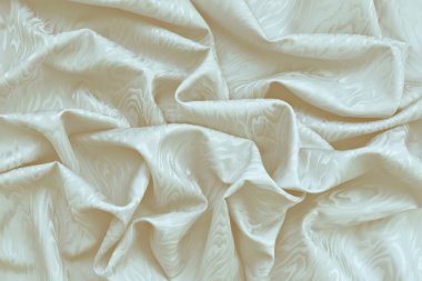Krem ipek dalgalı doku ile Şam