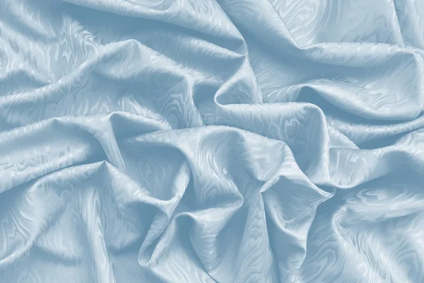Világos kék selyem damaszt szövet hullámos minta — Stock Fotó
