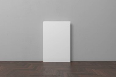 Boş Oda ve 1 Boş Tuval 3B Şablon Yaratıcı Stüdyoları Duvar Boyama için modern parlak iç mekan