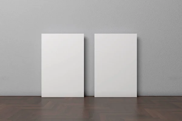 Conceito Quarto Vazio Canvas Branco Modelo Renderização Creative Studios Interior — Fotografia de Stock
