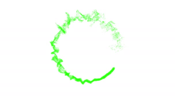 Circle Particles Trails Rendering Animation Mit Weißem Hintergrund Und Matter — Stockvideo
