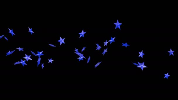 Flying Stars Απόδοση Κινουμένων Σχεδίων Για Διακόσμηση Βίντεο — Αρχείο Βίντεο