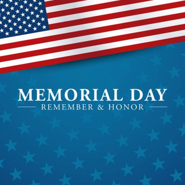 Modern Anma Günü Birleşik Devletler Kahramanları Arkaplan Başlığı Bayrağını beyaz mavi kırmızı renkle kutluyor