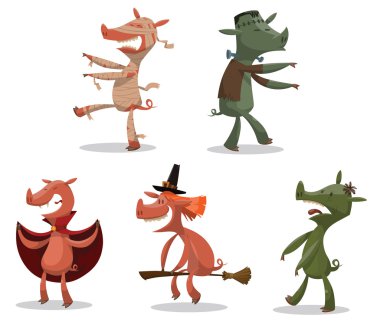 Cadılar Bayramı Domuzlar Seti