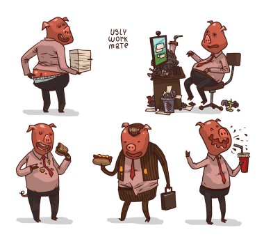 Çirkin iş arkadaşları seti