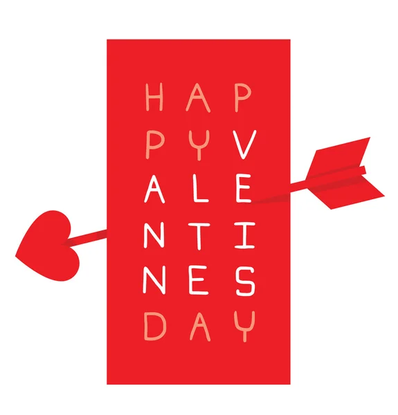 Bannière verticale rouge "Joyeuse Saint-Valentin " — Image vectorielle