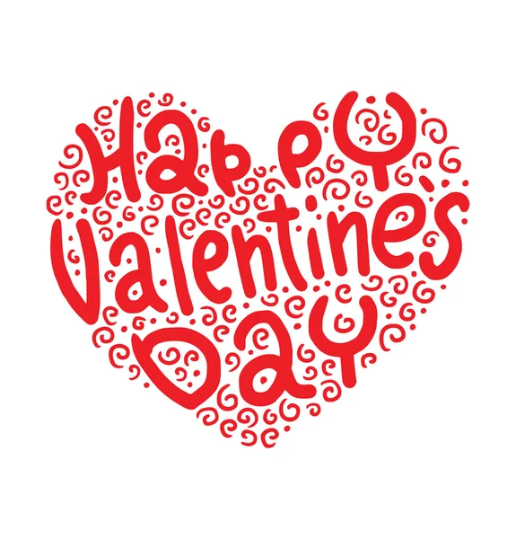 Coeur rouge symbole "Bonne Saint-Valentin " — Image vectorielle