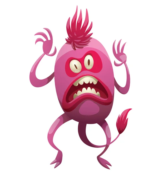 椭圆形粉红色怪物 — 图库矢量图片