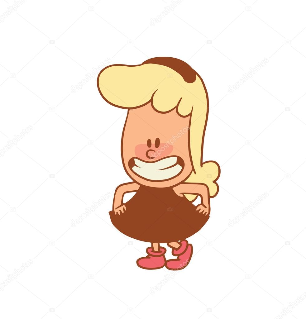 Clipart Curtsy Cute Little Girl Is Making A Curtsy Color