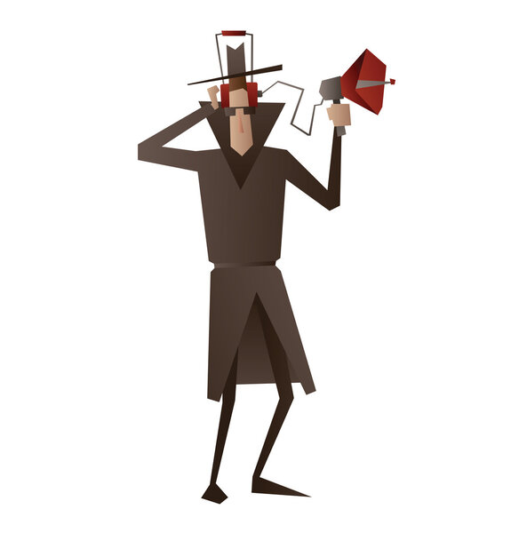 Spy with the device for wiretapping