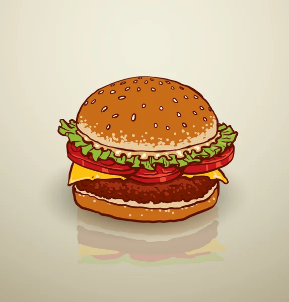 Hamburger — Stockvektor