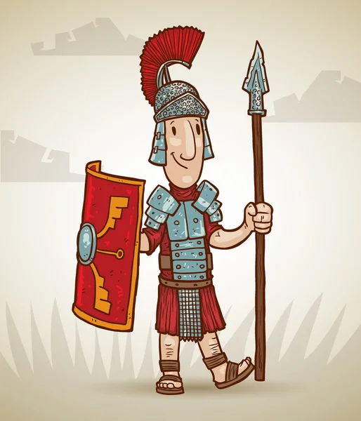 Stojící válečník Řím — Stockový vektor