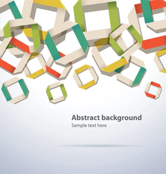 Fondo abstracto de origami desde arriba — Vector de stock